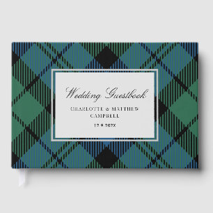 Rustic Plaid Campbell Custom Wedding Tartan Gastenboek