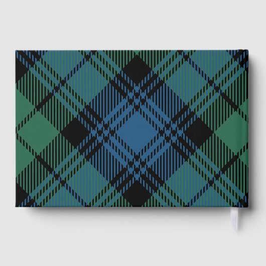 Rustic Plaid Campbell Custom Wedding Tartan Gastenboek (Achterkant)