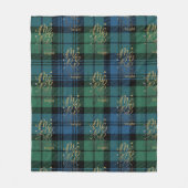Rustic Plaid Campbell Merry en Bright Tartan Fleece Deken (Voorkant)