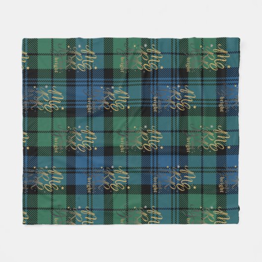 Rustic Plaid Campbell Merry en Bright Tartan Fleece Deken (Voorkant (Horizontaal))