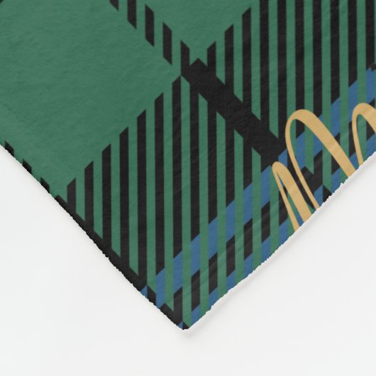 Rustic Plaid Campbell Merry en Bright Tartan Fleece Deken (Hoek)