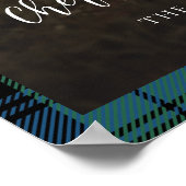 Rustic Plaid Campbell Tartan Aangepaste Foto Poster (Hoek)
