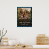 Rustic Plaid Campbell Tartan Aangepaste Foto Poster (Keuken)