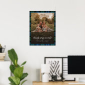 Rustic Plaid Campbell Tartan Aangepaste Foto Poster (Thuiskantoor)