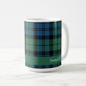 Rustic Plaid Campbell Tartan Script Custom Koffiemok (Voorkant rechts)