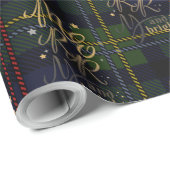 Rustic Plaid Christmas Feestdagen Tartan Cadeaupapier (Rol Hoek)