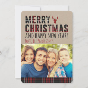 Rustic Plaid Christmas Kaart