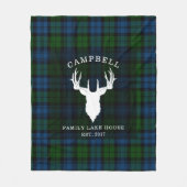 Rustic Plaid Clan Campbell Military Tartan Fleece Deken (Voorkant)