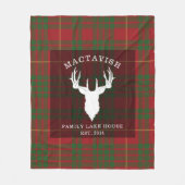 Rustic Plaid Clan MacTavish familie Tartan Fleece Deken (Voorkant)