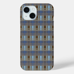 "Rustic Plaid Elegance" Patroon iPhone 15 Case