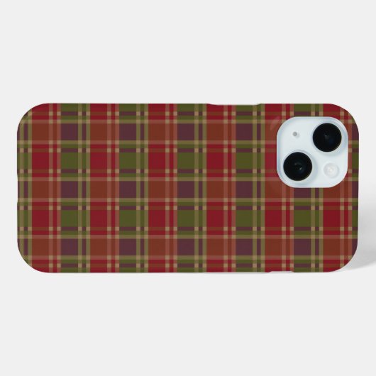 "Rustic Plaid Elegance" Patroon Case-Mate iPhone Case (Achterkant (horizontaal))
