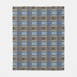 "Rustic Plaid Elegance" Patroon Fleece Deken