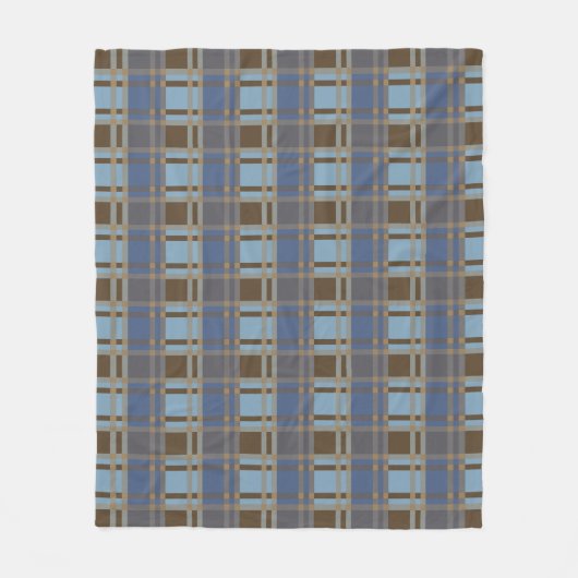 "Rustic Plaid Elegance" Patroon Fleece Deken (Voorkant)