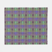 "Rustic Plaid Elegance" Patroon Fleece Deken (Voorkant (Horizontaal))