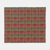 "Rustic Plaid Elegance" Patroon Fleece Deken (Voorkant (Horizontaal))