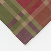 "Rustic Plaid Elegance" Patroon Fleece Deken (Hoek)