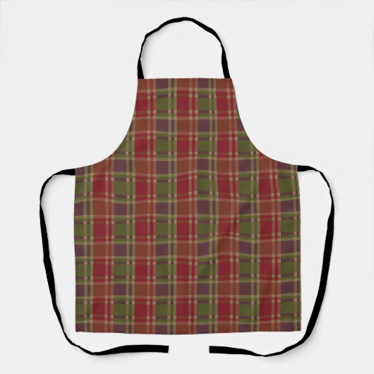 "Rustic Plaid Elegance" Patroon Schort (Voorkant)