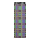 "Rustic Plaid Elegance" Patroon Thermosbeker (Achterkant)