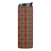"Rustic Plaid Elegance" Patroon Thermosbeker (Gedraaid links)