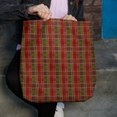 "Rustic Plaid Elegance" Patroon Tote Bag