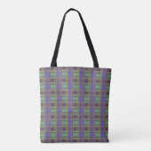 "Rustic Plaid Elegance" Patroon Tote Bag (Achterkant)