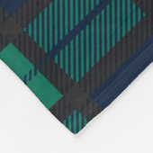 Rustic Plaid Elegant Blackwatch Tartan Fleece Deken (Hoek)