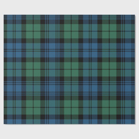 Rustic Plaid Elegant Campbell Cadeaupapier (Vlak)