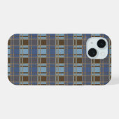 "Rustic Plaid Elegantie" Patroon iPhone 15 Case (Achterkant horizontaal)