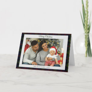Rustic Plaid Familiefoto Malcolm Tartan Kerstmis Feestdagen Kaart