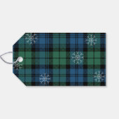 Rustic Plaid Family Foto Campbell Tartan Cadeaulabel (Achterkant Horizontaal)