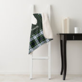 Rustic Plaid Farmhouse Gordon Tartan Sherpa Deken (In situ)
