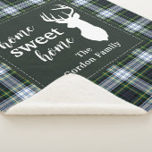 Rustic Plaid Farmhouse Gordon Tartan Sherpa Deken (3/4)