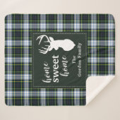 Rustic Plaid Farmhouse Gordon Tartan Sherpa Deken (Voorkant (horizontaal))