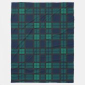 Rustic Plaid Green Check Blackwatch Tartan Fleece Deken (Voorkant)