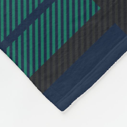 Rustic Plaid Green Check Blackwatch Tartan Fleece Deken (Hoek)