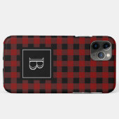 Rustic Plaid Houthakker Buffalo Aangepaste Monogra Case-Mate iPhone Case (Achterkant (horizontaal))
