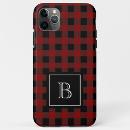 Rustic Plaid Houthakker Buffalo Aangepaste Monogra Case-Mate iPhone Case