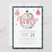 Rustic Plaid Kerstfeest Feestelijke Tartan Kaart (Voorkant)