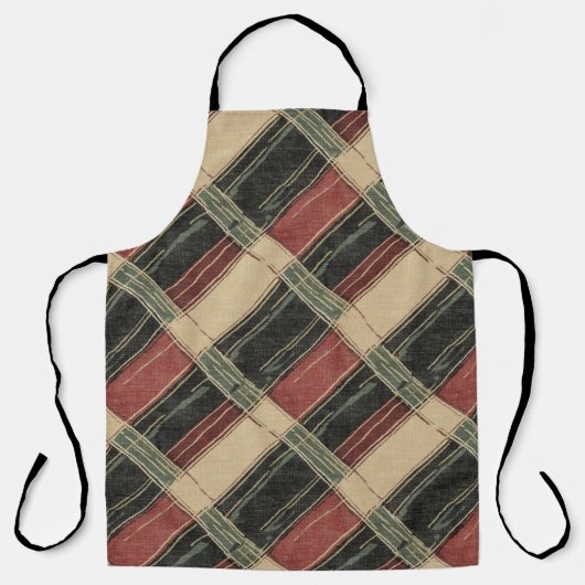 Rustic Plaid Keuken Schort (Voorkant)