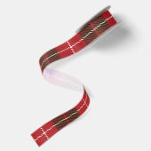 Rustic Plaid Klassieke Elegantie Satijnen Lint (Achterkant)