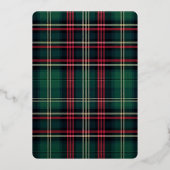 Rustic Plaid Liefde Vrede Vreugde Foto Kerstmis Folie Feestdagenkaart (Achterkant)