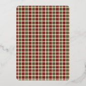 Rustic Plaid Love Peace Joy Foto Kerstmis Folie Feestdagenkaart (Achterkant)