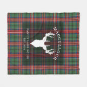 Rustic Plaid MacCulloch Family Tartan Fleece Deken (Voorkant (Horizontaal))