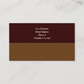 Rustic Plaid met Chocoladebruin Visitekaartje (Achterkant)