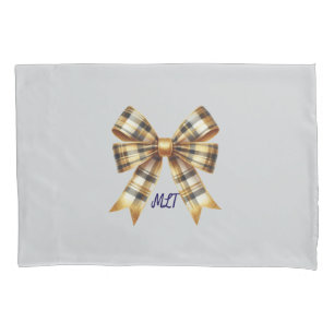 Rustic Plaid Monogram Boog  Kussensloop