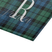 Rustic Plaid Monogram Groen Campbell Tartan Snijplank (Hoek)
