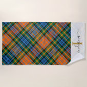 Rustic Plaid Monogram Murray Tartan Custom Strandlaken (Voorkant)