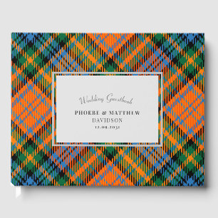 Rustic Plaid Murray Oranje Groen Tartan Gastenboek