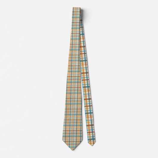 Rustic Plaid Pattern Necktie Tie Stropdas (Voorkant)