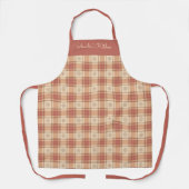Rustic Plaid Pattern Terracotta Ivory Schort (Voorkant)